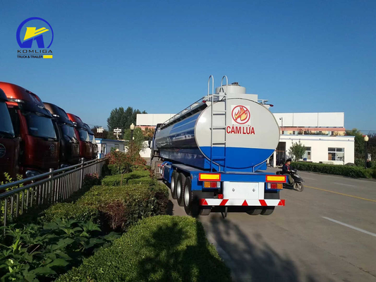 3 Achsen 40000L Brennstofföl Benzin Rohöl Brennstoffbehälter Halbanhänger hohe Kapazität