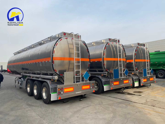 Aufhängung mit Kreuzarm-Typ Aluminiumlegierung 45000L 4 Abteilungs-Tanker-Anhänger