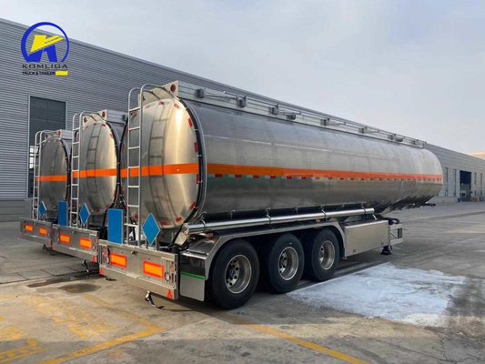 Aufhängung mit Kreuzarm-Typ Aluminiumlegierung 45000L 4 Abteilungs-Tanker-Anhänger