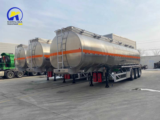 Aufhängung mit Kreuzarm-Typ Aluminiumlegierung 45000L 4 Abteilungs-Tanker-Anhänger