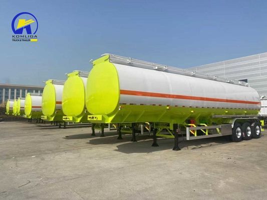 3 Achsen 42cbm Weiß und Grün Farbe Feul Tank Halbanhänger mit 12500*2500*1650mm Größe