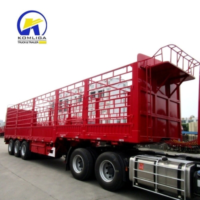 Flachbett Fahrrad Frachtanhänger Stake Semi-Lkw Anhänger mit Felge 9,00*22,5 2 Achsen