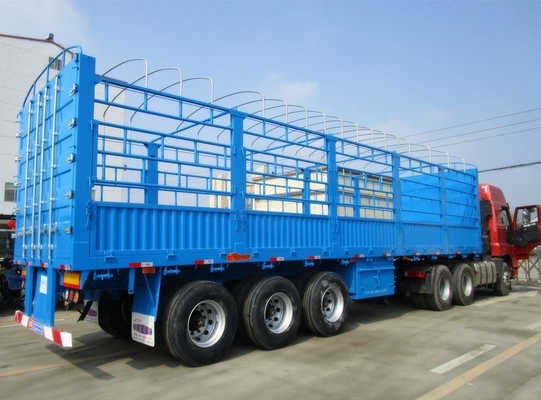 Optionale Drehschlösser Schwerlastfahrzeug 60-80 Tonnen Lieferwagen-Box Zaun Ladung Semi-Anhänger 13m 14m 15m
