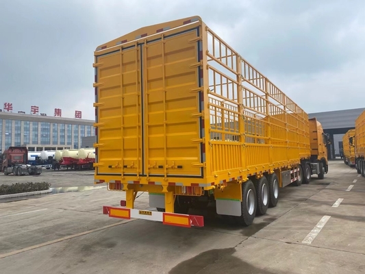 3 Achs-Pfahlzaun Semi-Anhänger mit 7000-8000mm Radstütze und 40-60 Tonnen Kapazität