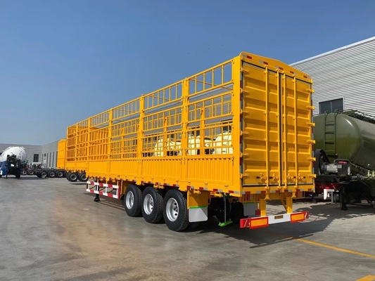 3 Achs-Pfahlzaun Semi-Anhänger mit 7000-8000mm Radstütze und 40-60 Tonnen Kapazität