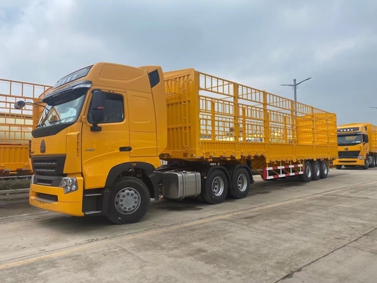3 Achs-Pfahlzaun Semi-Anhänger mit 7000-8000mm Radstütze und 40-60 Tonnen Kapazität
