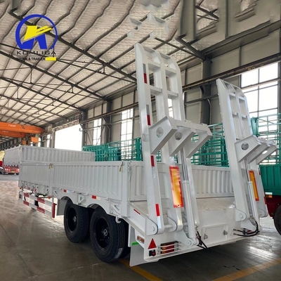 Pferde-Gusshals-Anhänger Bagger-Transporter Niederbett-Anhänger mit Seitenwand und Rand 8.5-20