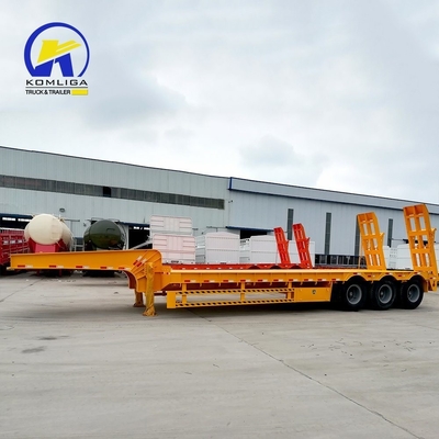 4 Achsen Bagger Transport Halbanhänger mit niedrigem Boy und 4 mm Plattformstärke