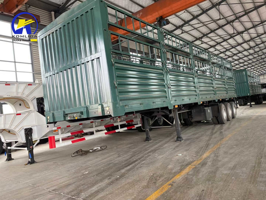 GCC-Zertifizierung Flatbed Semi-Trailer für den Transport Fuwa 3 Achsen 30-100t Zaun