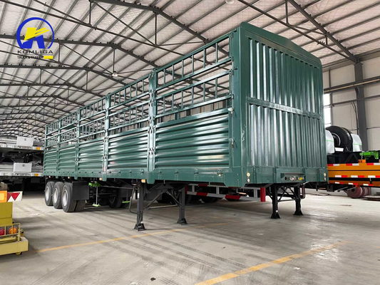 GCC-Zertifizierung Flatbed Semi-Trailer für den Transport Fuwa 3 Achsen 30-100t Zaun