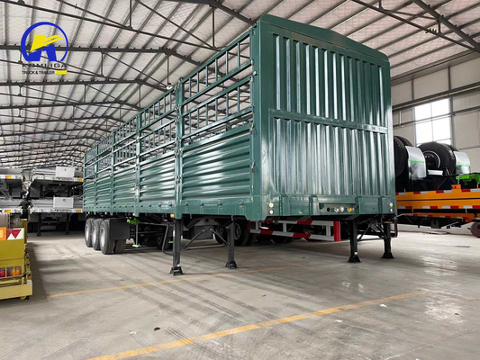 GCC-Zertifizierung Flatbed Semi-Trailer für den Transport Fuwa 3 Achsen 30-100t Zaun