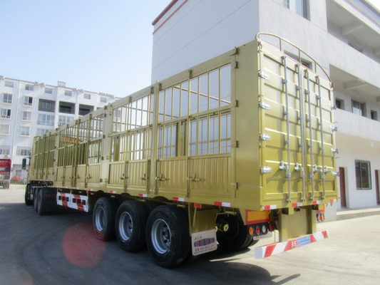 Stahl 3-Achse 40-60 Tonnen Zaun Halbanhänger mit 13000x2500x3900mm Größe