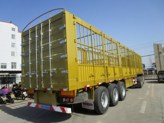 Stahl 3-Achse 40-60 Tonnen Zaun Halbanhänger mit 13000x2500x3900mm Größe