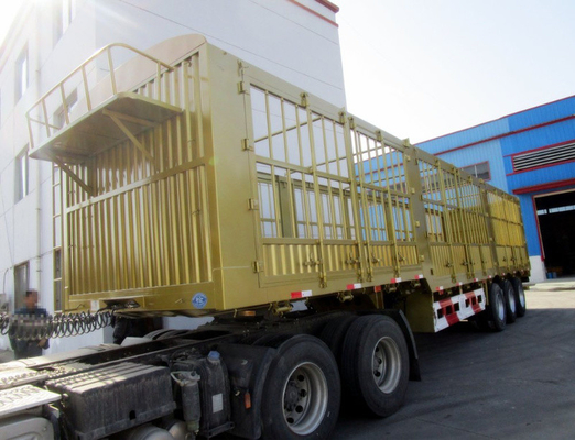 Stahl 3-Achse 40-60 Tonnen Zaun Halbanhänger mit 13000x2500x3900mm Größe