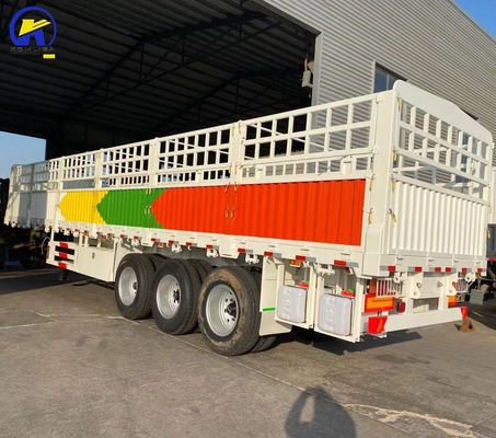 High Side Fence Semi-Truck Anhänger in Ordnung mit Wabco-Ventil und 7000-8000mm Radstütze