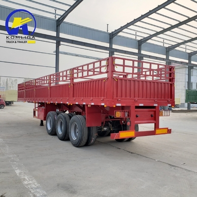 3 Achsen 40FT 45FT Zaun Seitenwand Semi-Truck Anhänger Jost Zwei Geschwindigkeiten Spport Bein unterstützt