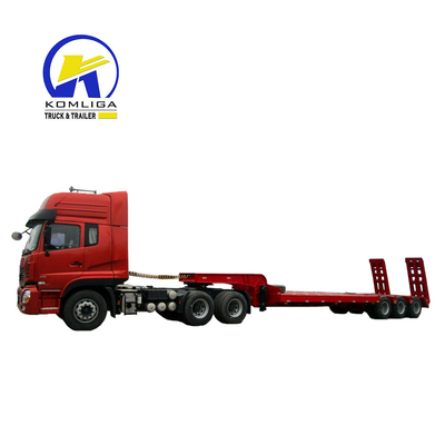 3 Achsen schwerer Flachbett-Lowboy-Anhänger für schweren Fernverkehr