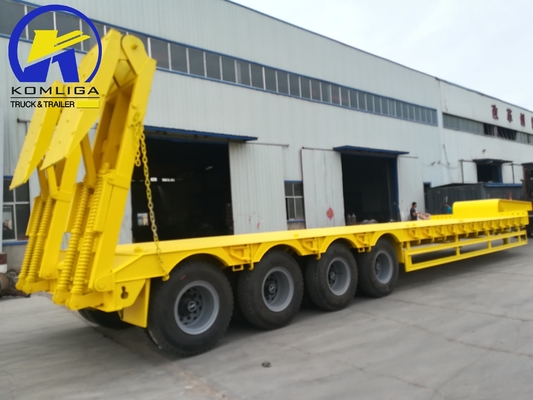 4 Achsen Schwermaschinentransport Niedrigbettlader Lkw-Anhänger für Sattelzug 8.0-20