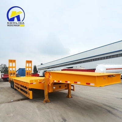 Mechanische Aufhängung 40FT 3 Achsen Flachbett/niedrigbett Semi-Anhänger für Container/Maschine