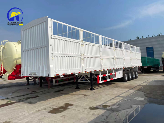 Wabco Ventil 4achsige Weißzaun-Anhänger für den Transport von Tieren Seitenwand-Halbanhänger