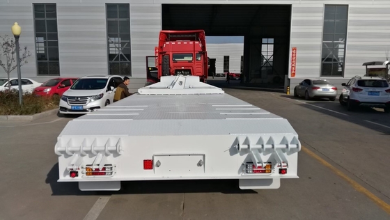 Kreuzarm-Typ Aufhängung 3 Achsen 4 Achsen Schwerlast-Lowbed Semi-Trailer mit Rampe
