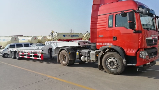 Kreuzarm-Typ Aufhängung 3 Achsen 4 Achsen Schwerlast-Lowbed Semi-Trailer mit Rampe