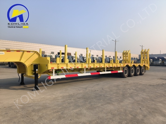 60 80 100 Tonnen Lowboy Semi-Trailer mit 7000-8000 mm Radstütze und 15/80/22,5 Reifen