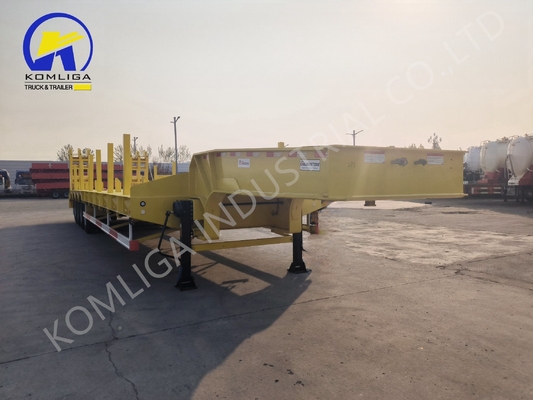 60 80 100 Tonnen Lowboy Semi-Trailer mit 7000-8000 mm Radstütze und 15/80/22,5 Reifen