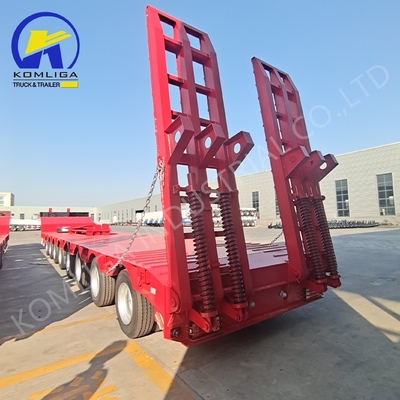4 mm Plattform Mehrfachachse Niederbett-Semianhänger 60 80 100 Tonnen für Schwerlasttransport
