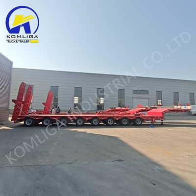 4 mm Plattform Mehrfachachse Niederbett-Semianhänger 60 80 100 Tonnen für Schwerlasttransport