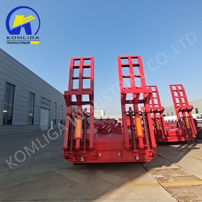 4 mm Plattform Mehrfachachse Niederbett-Semianhänger 60 80 100 Tonnen für Schwerlasttransport