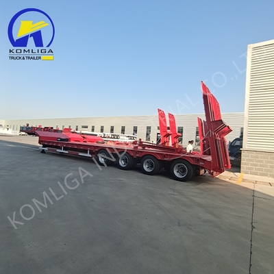 4 mm Plattform Mehrfachachse Niederbett-Semianhänger 60 80 100 Tonnen für Schwerlasttransport