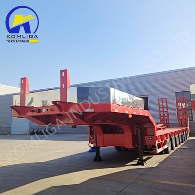 / Second Hand Low Bed Truck Semi-Trailer 60-100 Tonnen Mechanische Aufhängung LED-Licht