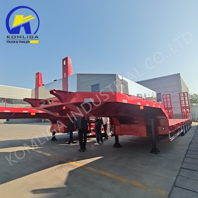 1100r20 3/4/5/6/7/8 Achse Niedrigbett Lowboy Abnehmbarer Gänsenhals Lkw Niedrigbett Semi-Anhänger