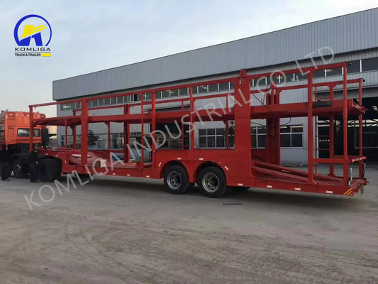 Schwerlastfahrzeug der Klasse 3 Achs-Fahrzeugträger-Transporter Semi-Lkw-Anhänger mit hydraulischem Aufzug