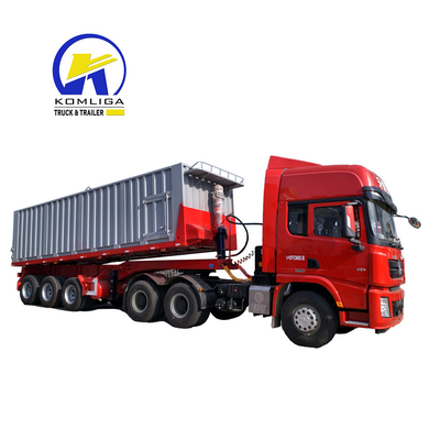 U-Form 35 40 Kubikmeter Tipping Dump Truck Anhänger mit 3-6 Achsen und Jost King Pin