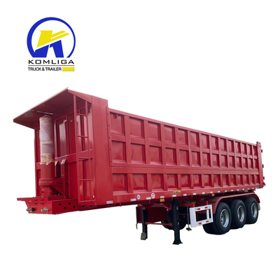 50 Tonnen Ladekapazität 3-Achse Farm U-Form Dump 40 Kubikmeter Kipper Trailer Tread 1820mm