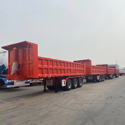 Gravel-Funktion 60 Tonnen Nutzlast End hinteren Kipper Dump Tipping Traktor Lastwagen Halbanhänger