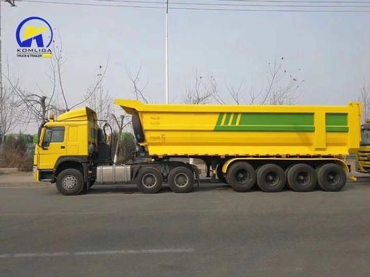 50 t Dump Semi-Trailer mit Radstütze 7000-8000 mm und GCC-Zertifizierung