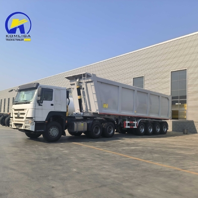 50 t Dump Semi-Trailer mit Radstütze 7000-8000 mm und GCC-Zertifizierung