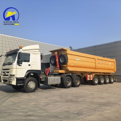 50 t Dump Semi-Trailer mit Radstütze 7000-8000 mm und GCC-Zertifizierung