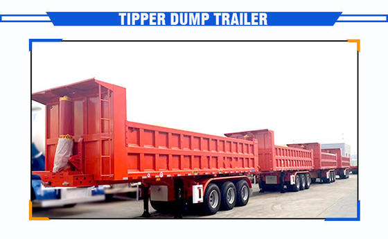 30-80tons Tipper-Dump-Anhänger mit CE-Zertifizierung und Cross-Arm-Type-Aufhängungssystem