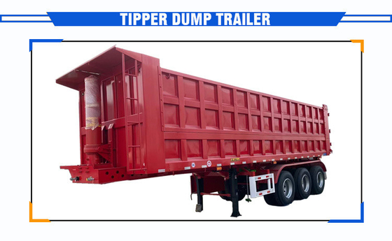 30-80tons Tipper-Dump-Anhänger mit CE-Zertifizierung und Cross-Arm-Type-Aufhängungssystem
