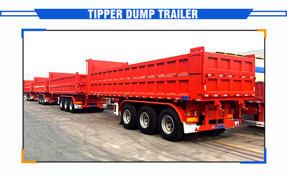30-80tons Tipper-Dump-Anhänger mit CE-Zertifizierung und Cross-Arm-Type-Aufhängungssystem