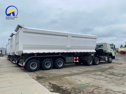 2/3/4 Achsen Kipperanhänger 60 Tonnen 70 Tonnen 80 Tonnen Kapazität Vorderhebe-Semi-Dump-Anhänger