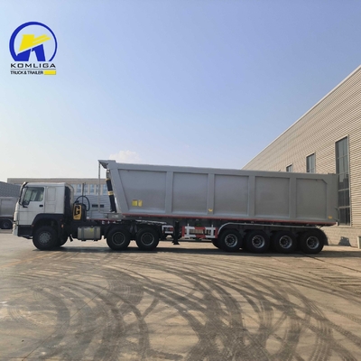 Schwerlast-Selbstdumpfer U-Form 3/4 Achs-Tipper-Sand-Dumpper-Tipper-Lkw Halbanhänger