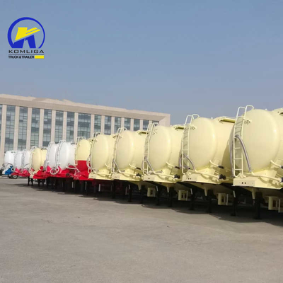 2 Stück ABS Optional 3 Achsen Massenzement Tanker Semi-Anhänger mit Ersatzweigträger