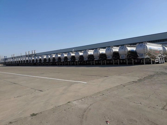 2 Stück ABS Optional 3 Achsen Massenzement Tanker Semi-Anhänger mit Ersatzweigträger