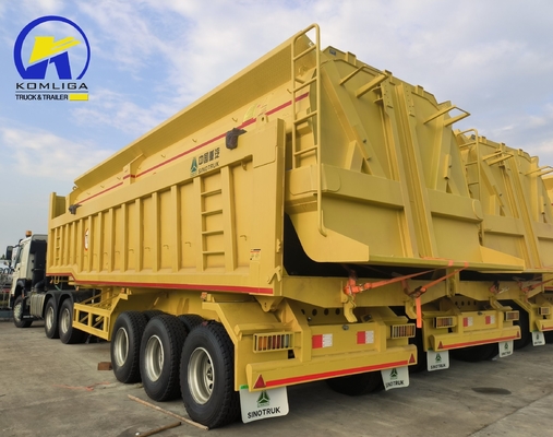 3 Achsen 30m3/Cbm 50t Traktor-Tipper-Dumper-Tipper-Schienenanhänger für Baustellen