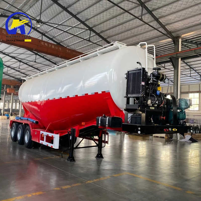 3/4 Achsen Trockenpulver Zementmaschinen Tankwagen Semi-Lkw Anhänger mit Dieselmotor